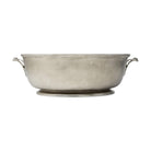 Match Pewter Beaded Footed Oval Basin Serving Bowl, alternate view