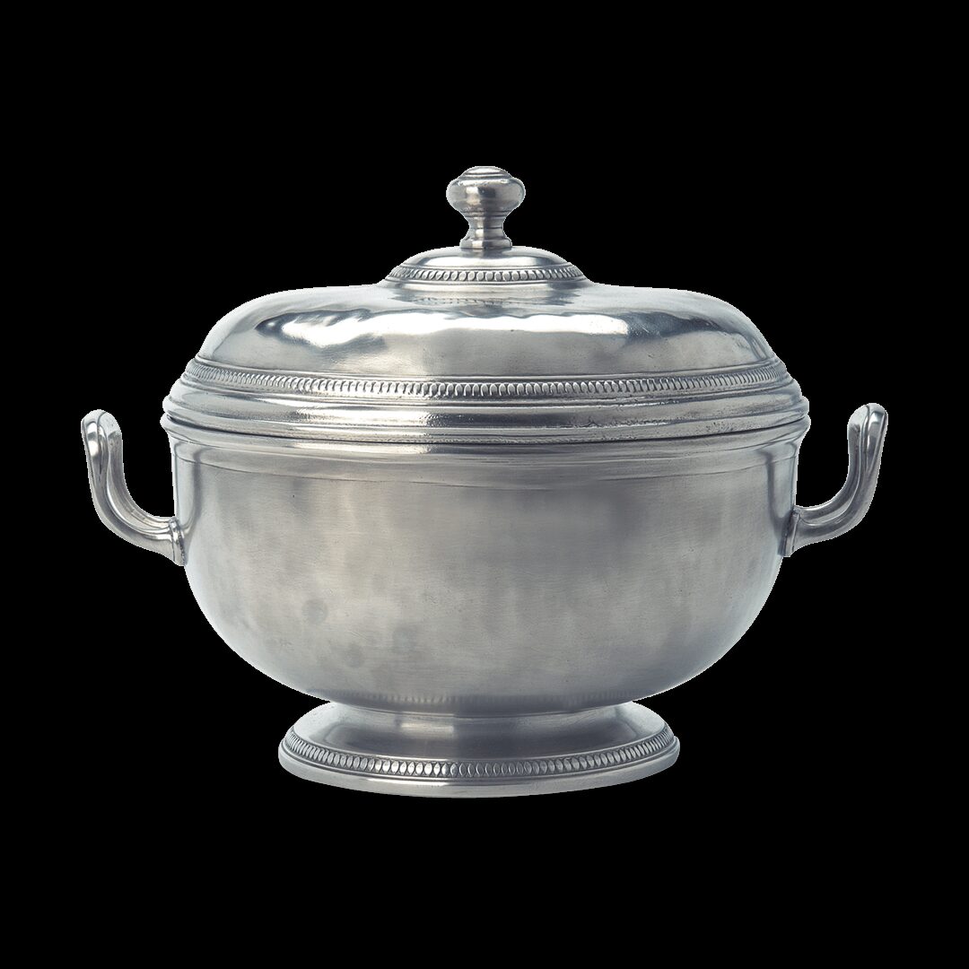 Match Pewter Beaded Round Tureen