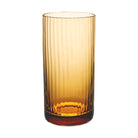 Match Pewter Bembo Highball Glass — Amber, Pleat