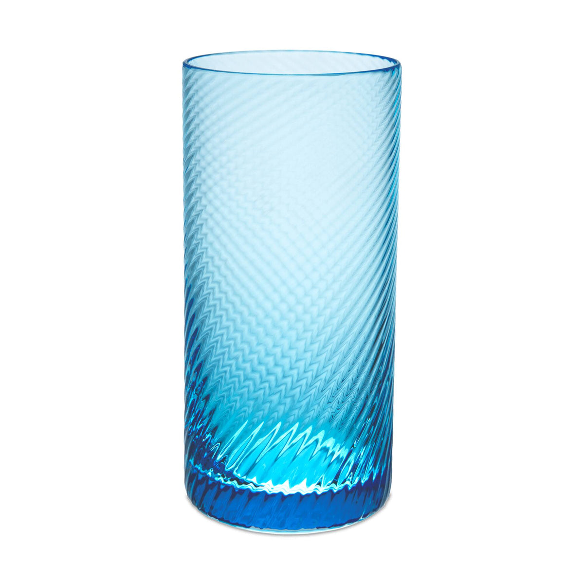 Match Pewter Bembo Highball Glass — Aqua Sky, Twist