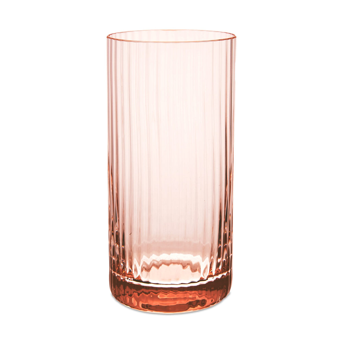 Match Pewter Bembo Highball Glass — Rose Quartz, Pleat