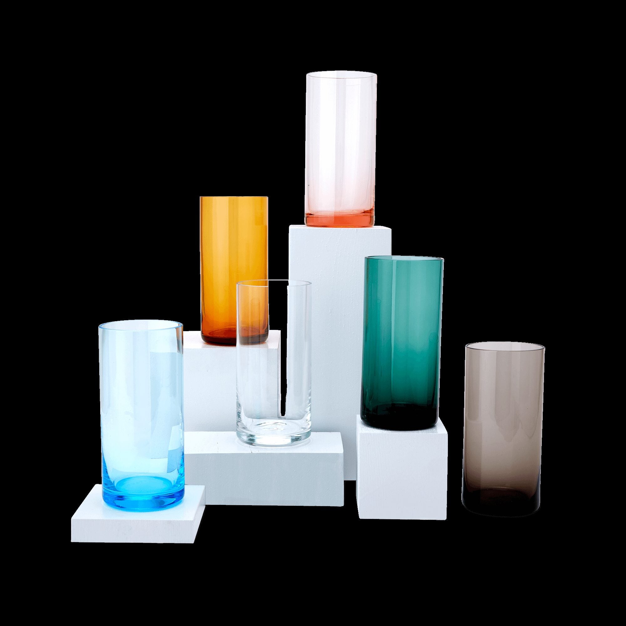 Match Pewter Bembo Highball Mixed Colors, Set of 6 Highball Glass — Twist