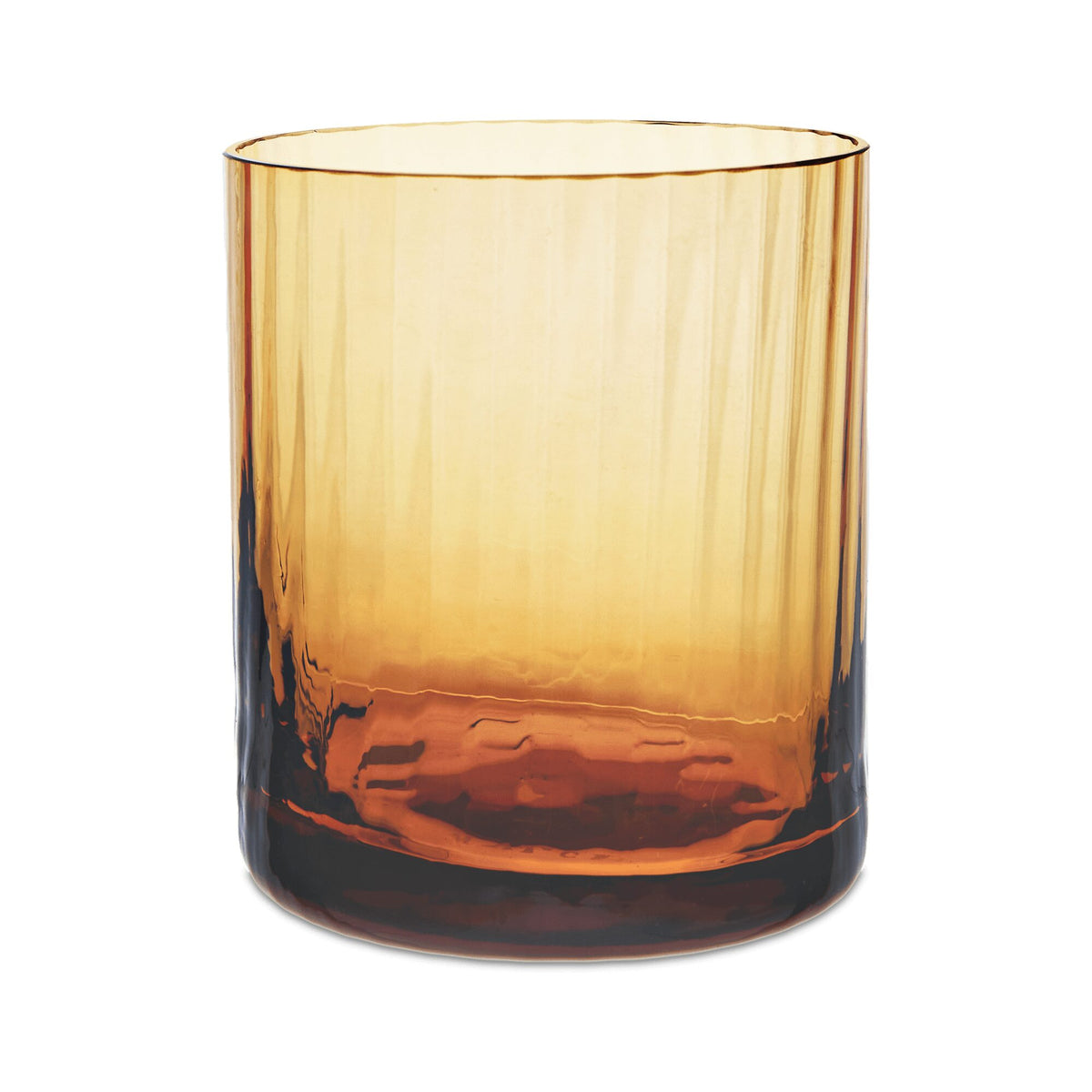Match Pewter Bembo Rocks Glass — Amber, Pleat