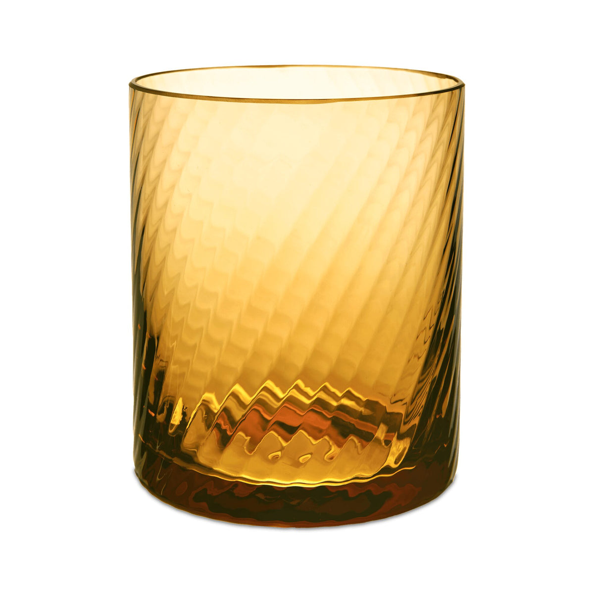 Match Pewter Bembo Rocks Glass — Amber, Twist