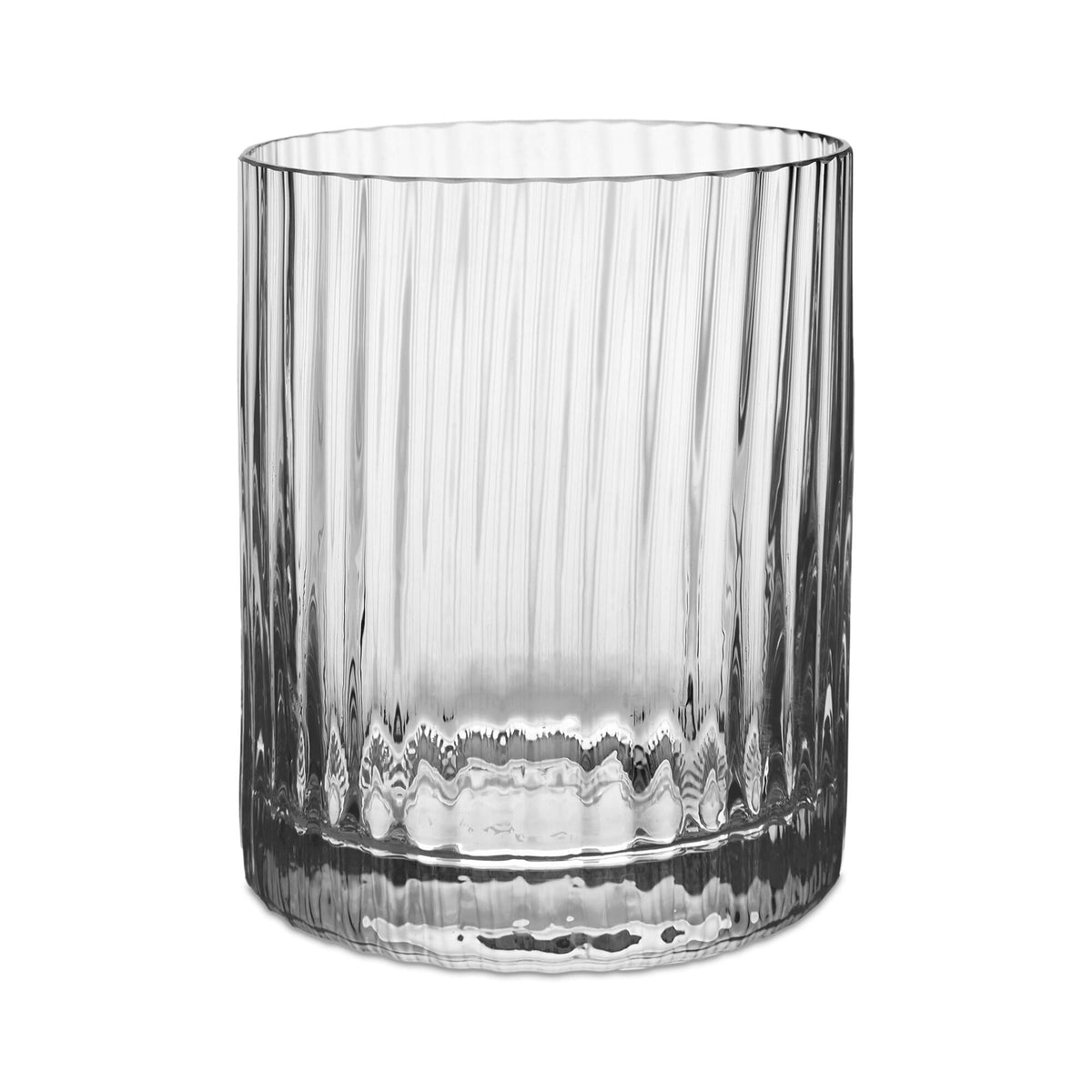 Match Pewter Bembo Rocks Glass — Clear, Pleat
