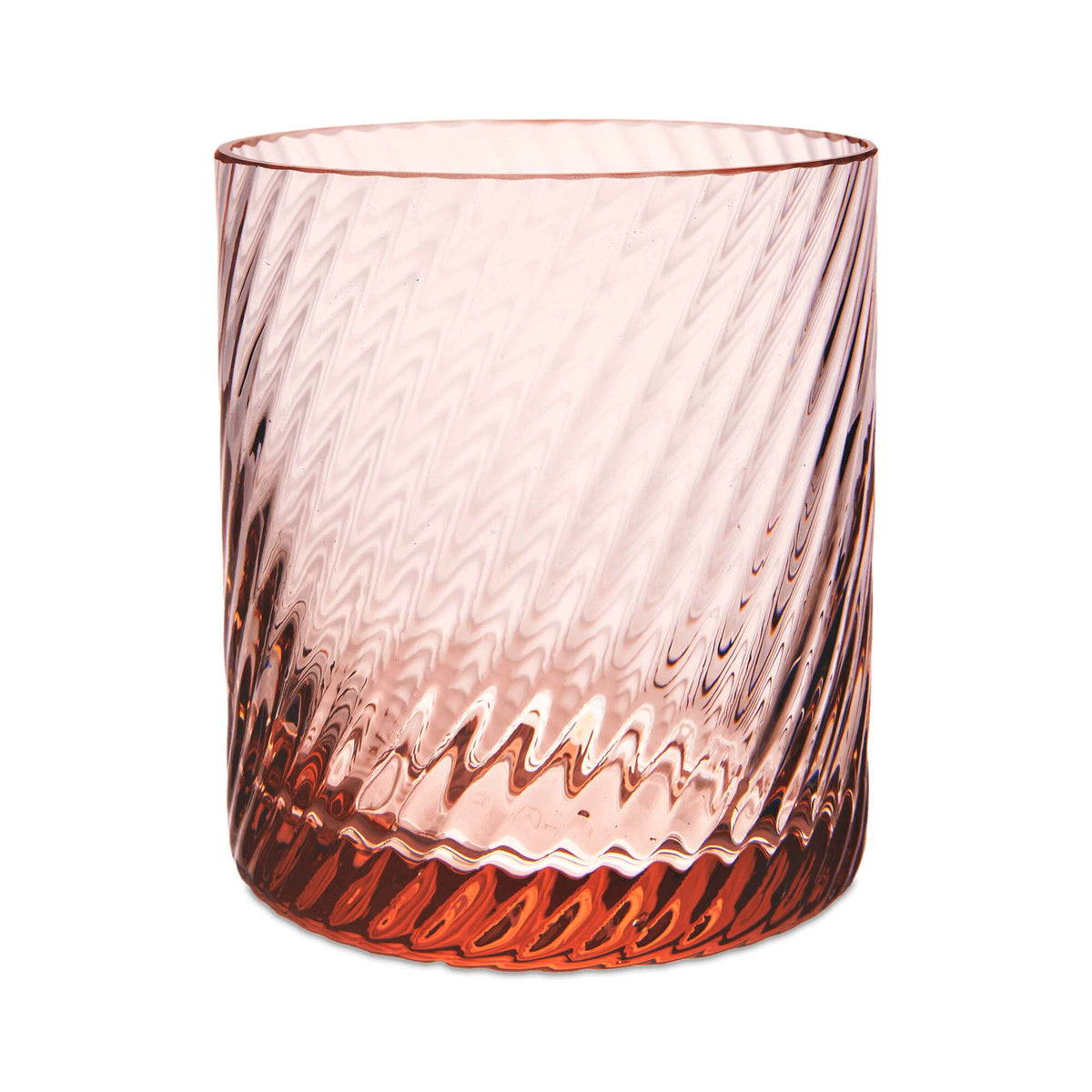 Match Pewter Bembo Rocks Glass — Rose Quartz, Twist