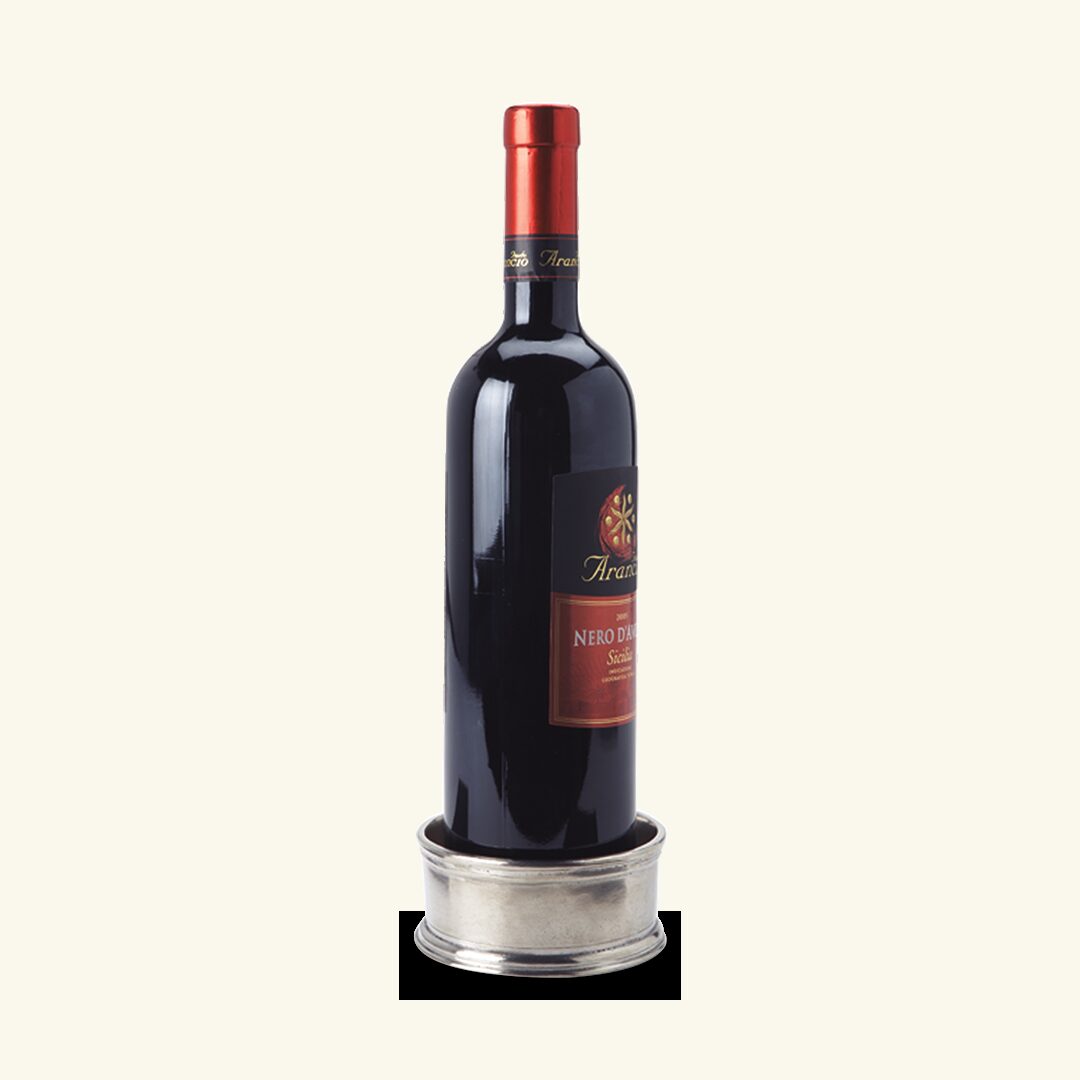 Match Pewter Bottle Coaster with Wood Insert