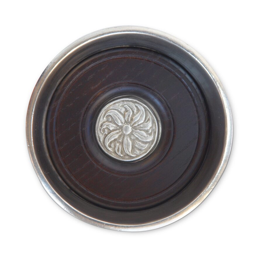 Match Pewter Bottle Coaster with Wood Insert, alternate view