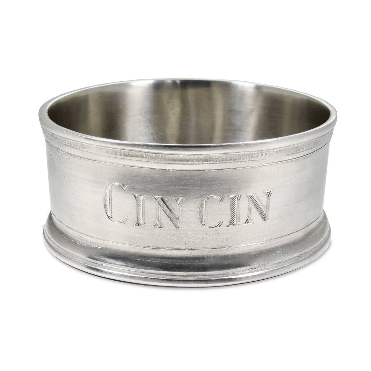 Match Pewter Bottle Coaster with Wood Insert, alternate view