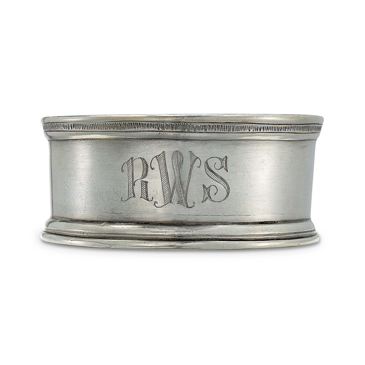 Match Pewter Bottle Coaster with Wood Insert, alternate view