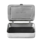 Match Pewter “Carpe Diem” Box — Small, Black Leather Insert