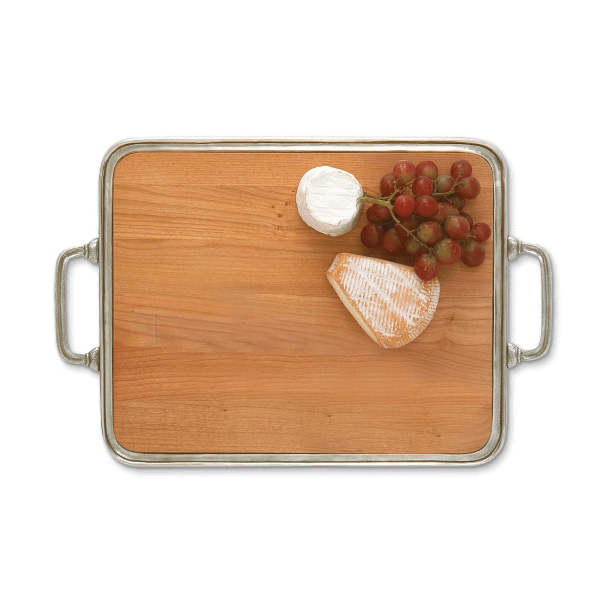 Match Pewter Cheese Tray with Handles Cheese Plate, alternate view