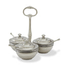 Match Pewter Condiment Caddy Set with Lids & Spoons Condiment Pot, alternate view