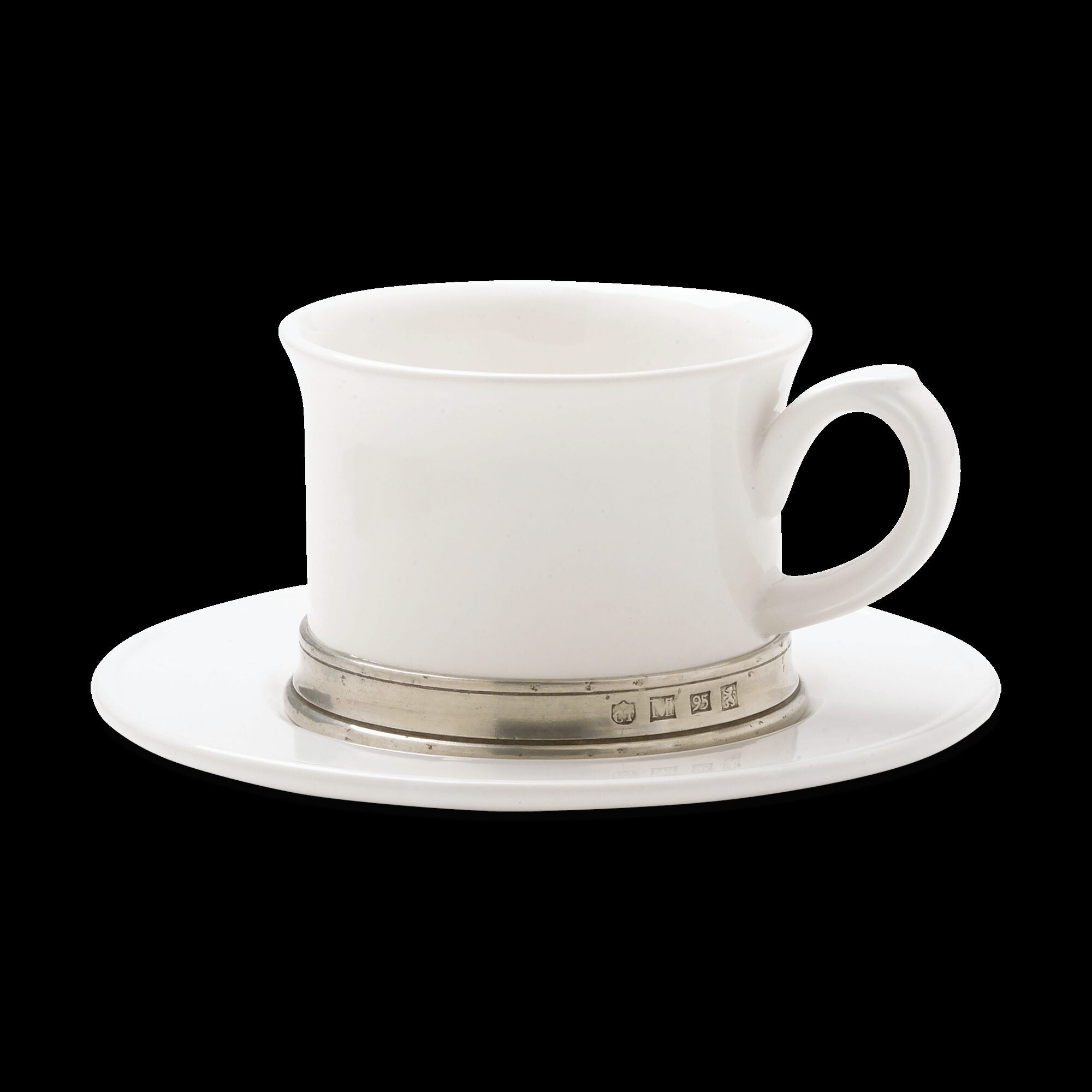 Match Pewter Convivio Cappuccino/Tea Cup with Saucer — Saucer Only