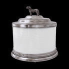 Match Pewter Convivio Cookie Jar with Dog Finial