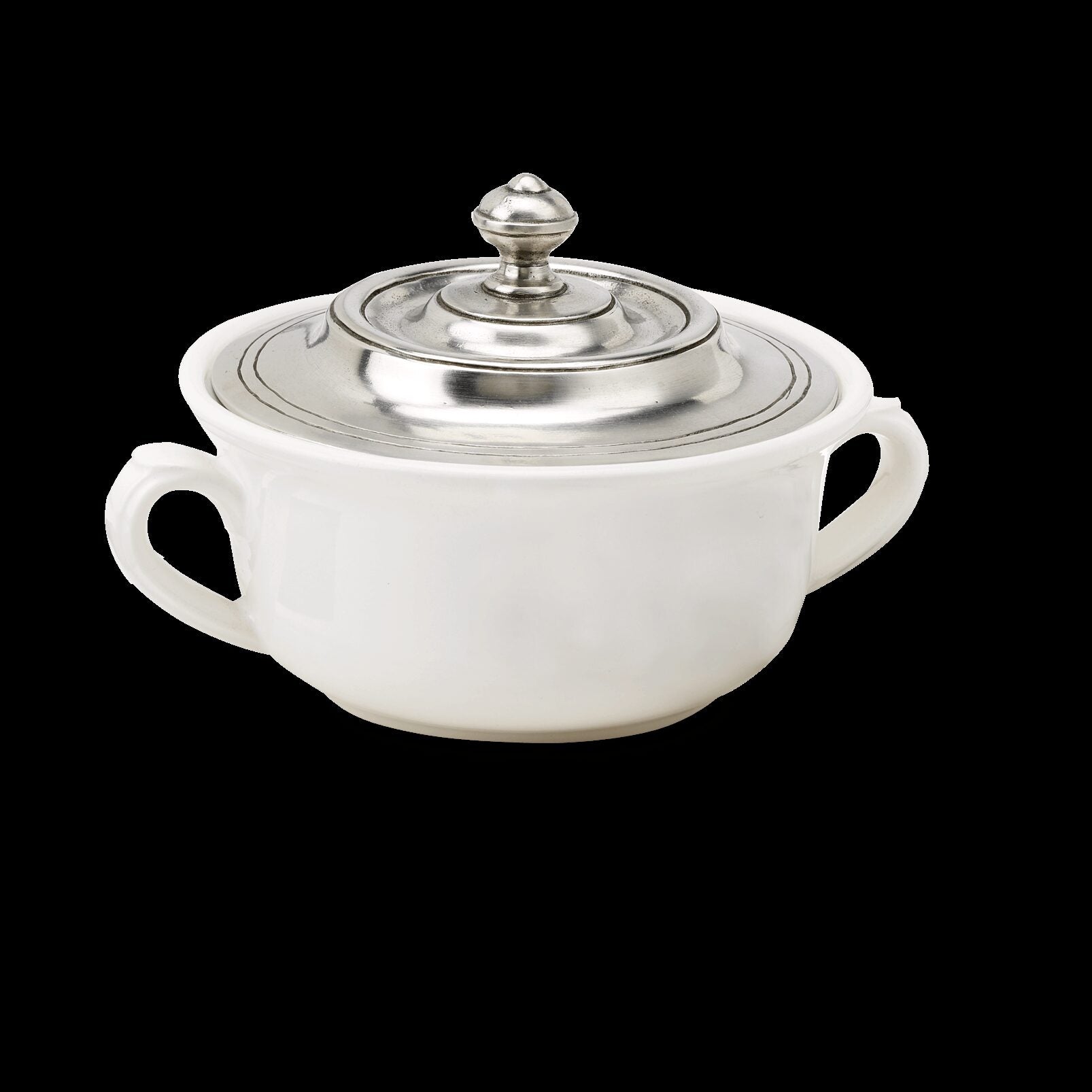 Match Pewter Convivio Covered Soup Bowl — Complete Set