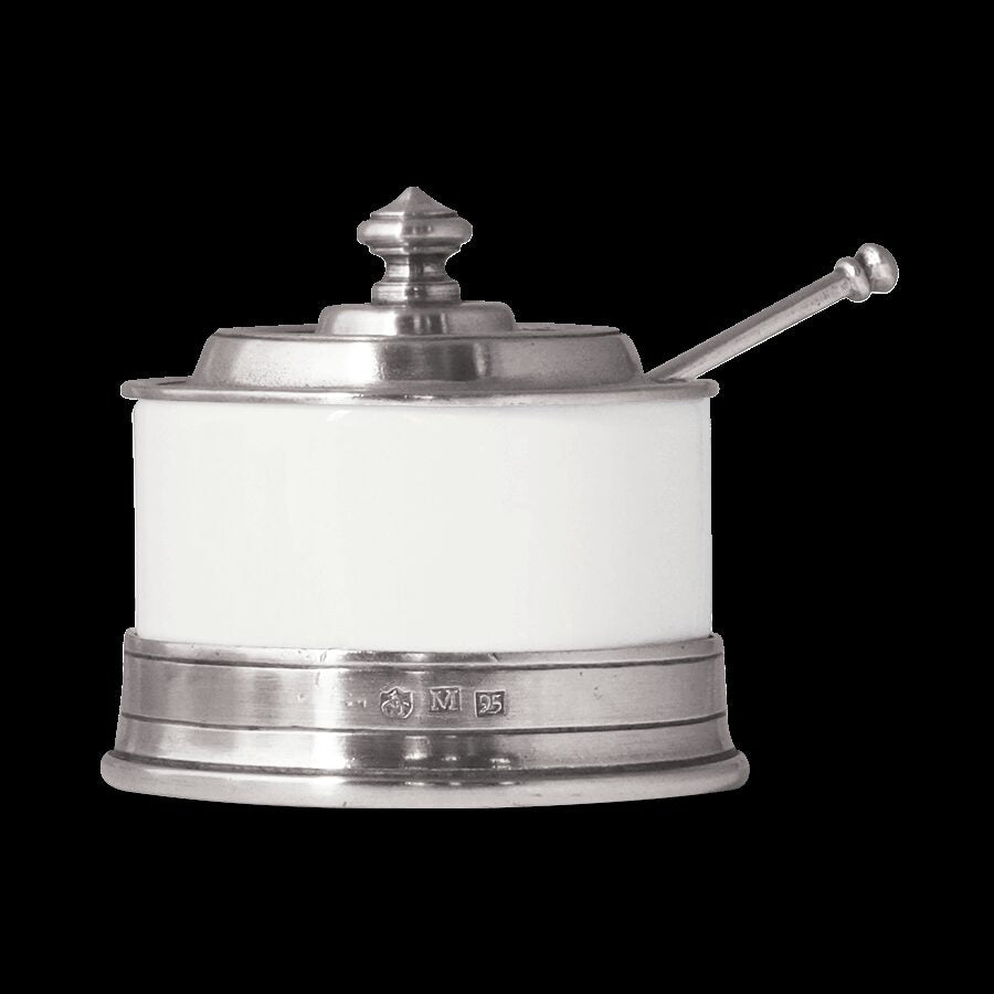 Match Pewter Convivio Jam Pot with Spoon
