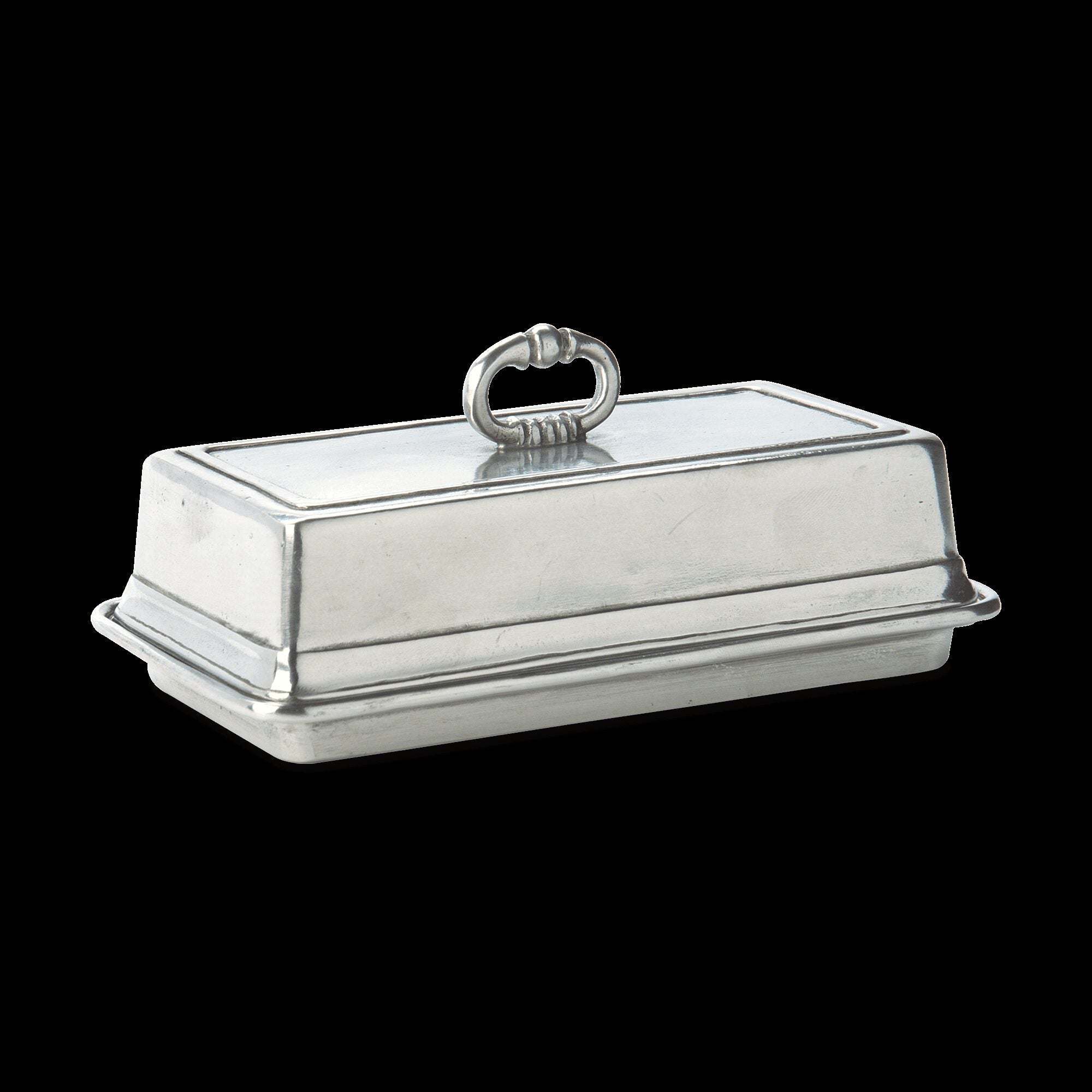 Match Pewter Covered Butter Dish — Glass Insert Only