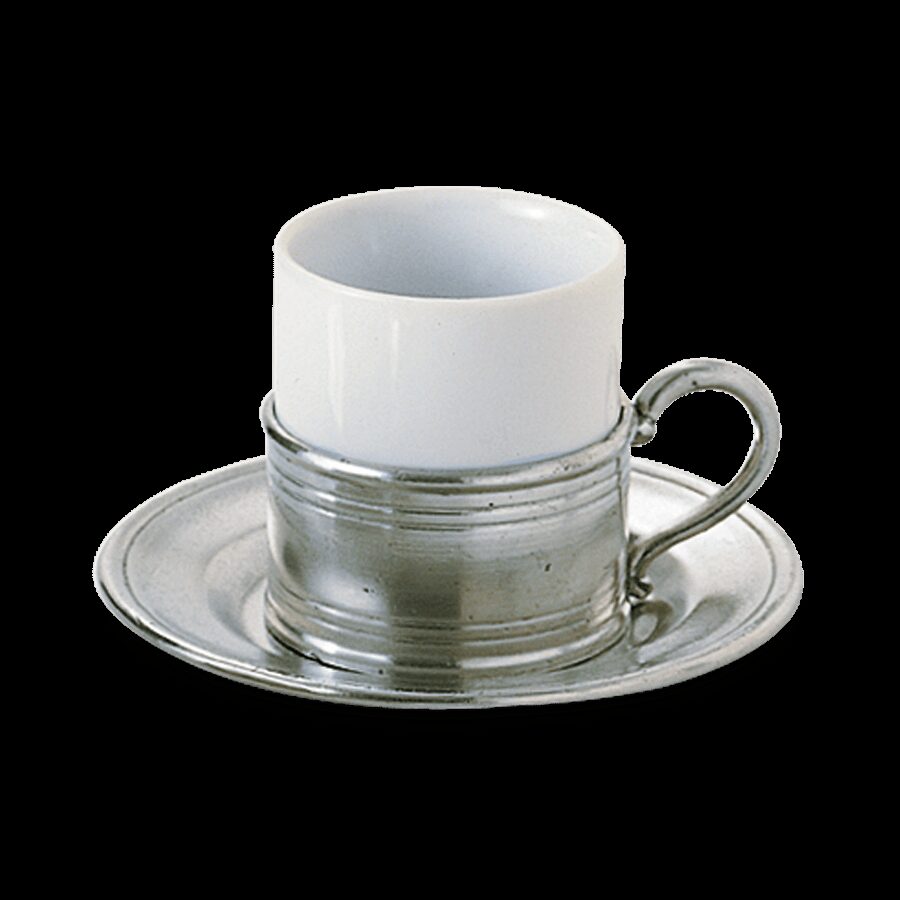 Match Pewter Espresso Cup with Saucer — Saucer Only