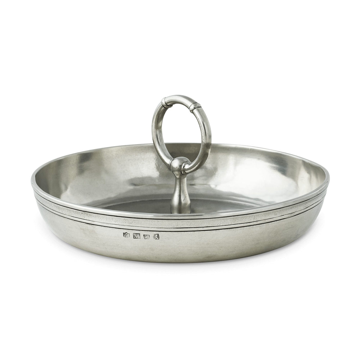 Match Pewter Festa Dish with Handle Coupe Champagne Glass, alternate view