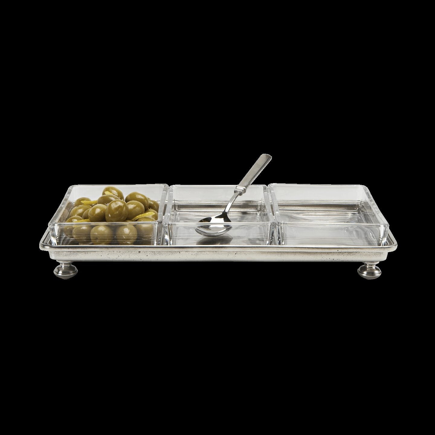 Match Pewter Footed Crudité Tray