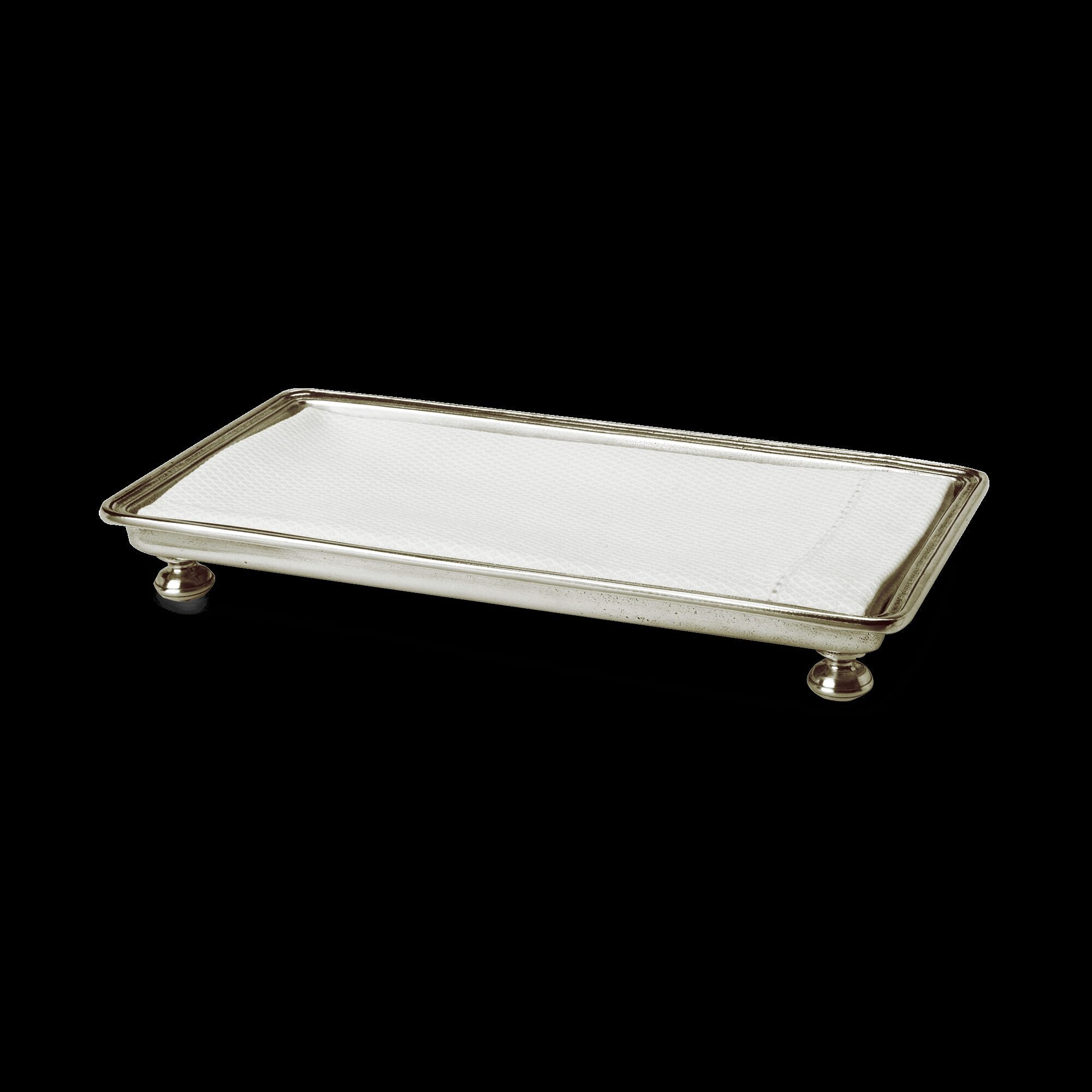 Match Pewter Footed Guest Towel Tray Serveware Accessorie