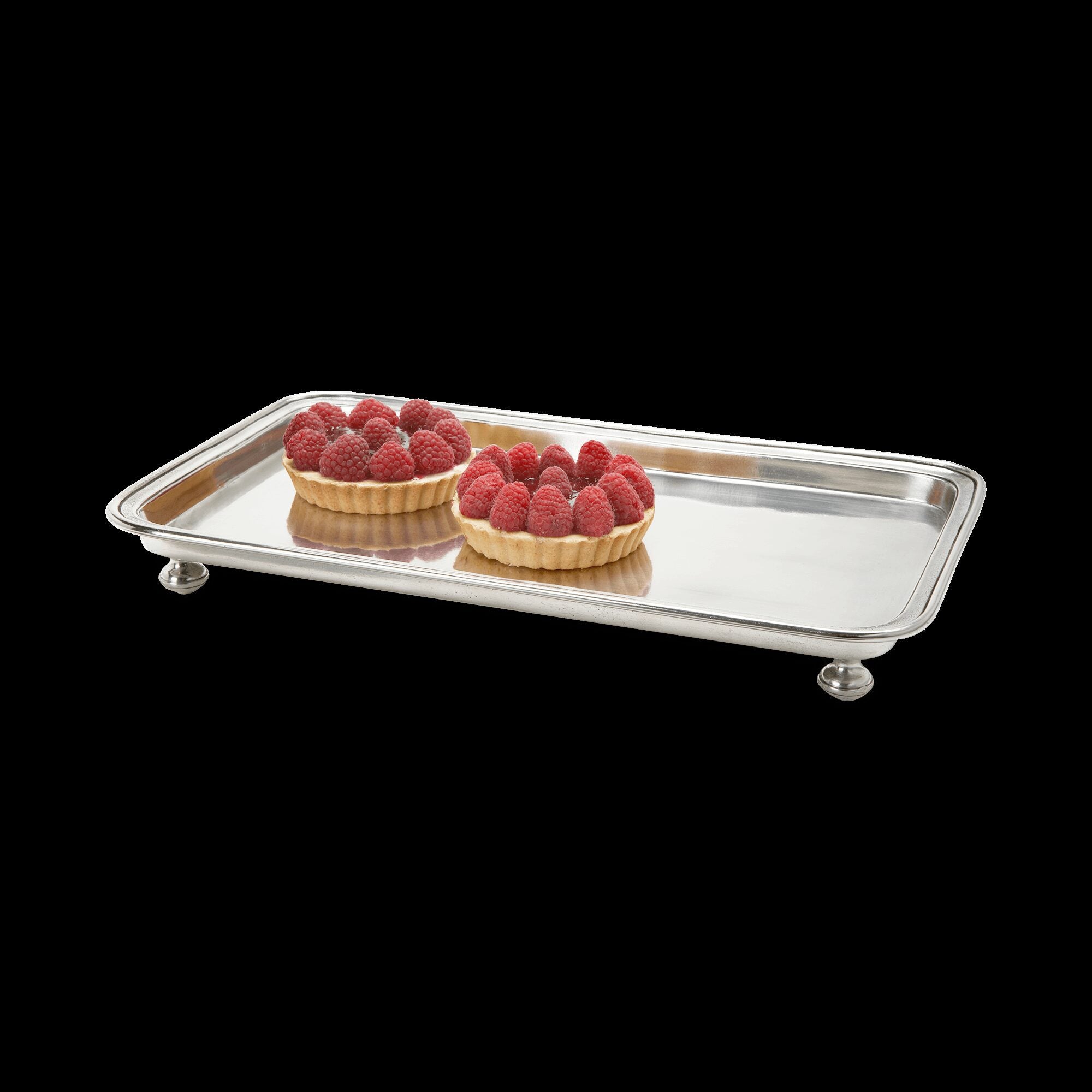 Match Pewter Footed Rectangle Service Tray