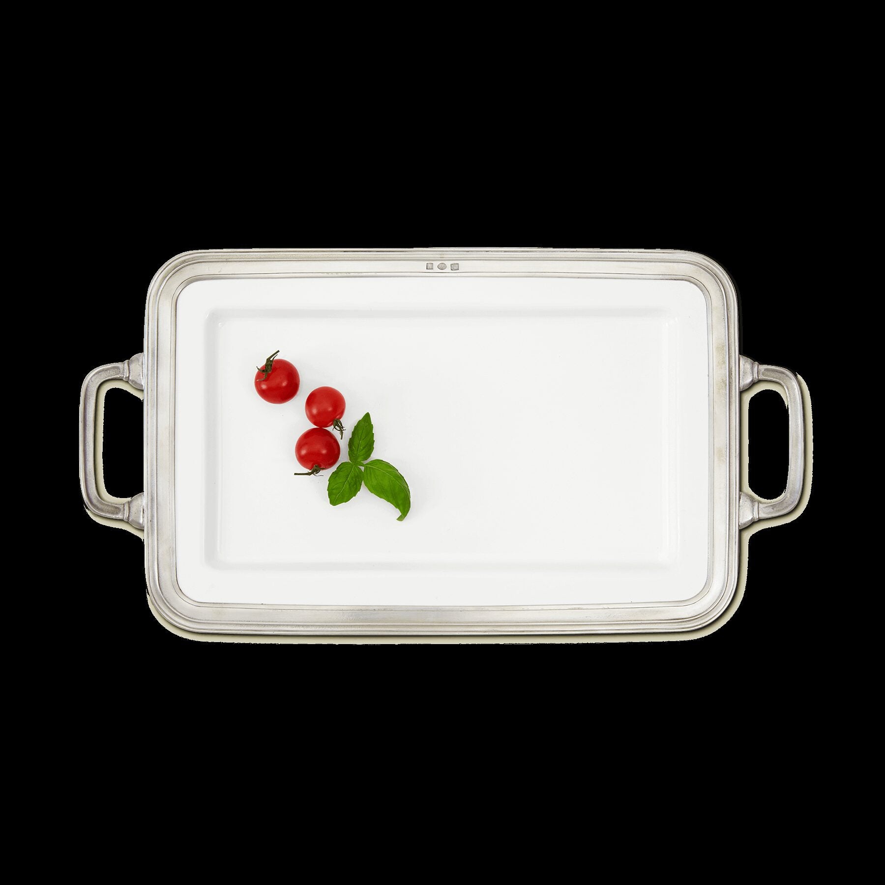 Match Pewter Gianna Rectangular Platter with Handles — Medium