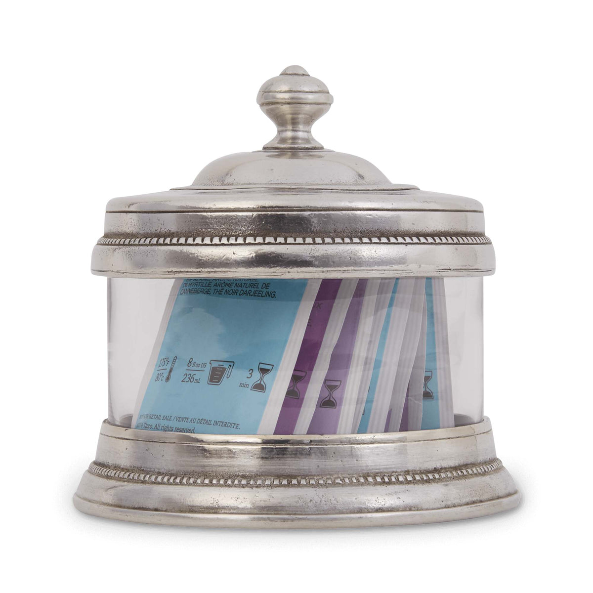 Match Pewter Glass Canister Decorative Jar, alternate view