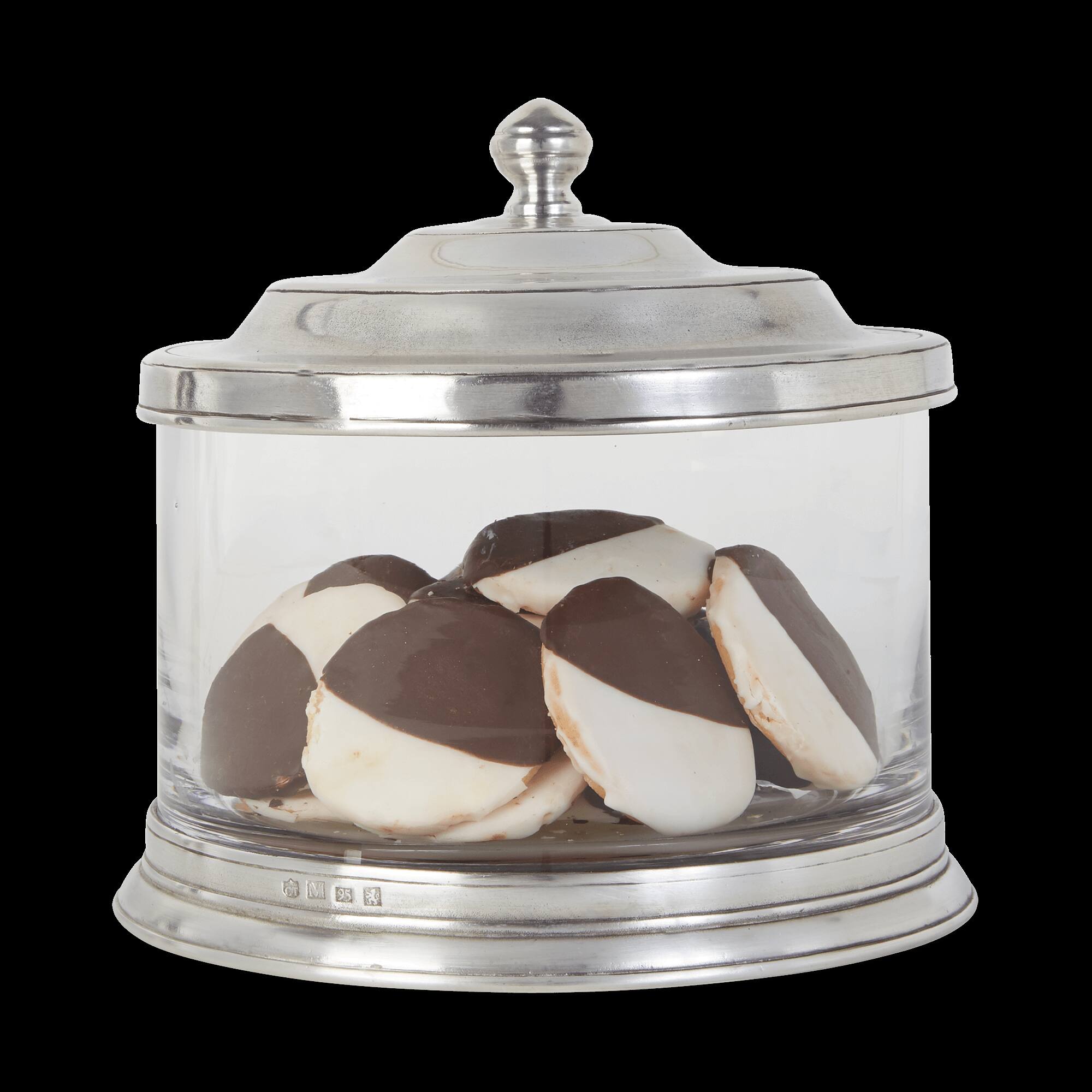 Match Pewter Glass Cookie Jar
