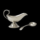 Match Pewter Gravy Boat W/gravy Spoon