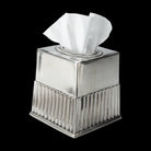 Match Pewter Impero Tissue Box, Square Facial Tissue Holder