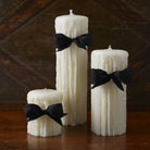 Match Pewter Ivory Beeswax Drip Pillar Scented Candle — 15" H