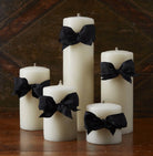 Match Pewter Ivory Beeswax Smooth Pillar Scented Candle — 4.5" DIA X 15" H