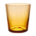 Match Pewter Lando Double Old Fashioned Glass — Amber, Pleat