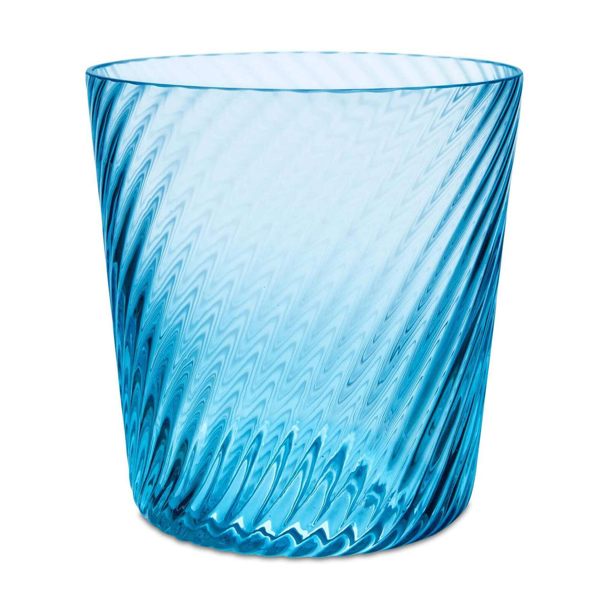 Match Pewter Lando Double Old Fashioned Glass — Aqua Sky, Twist