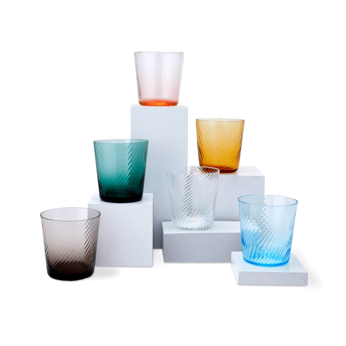 Match Pewter Lando Double Old Fashioned Mixed Colors, Set of 6, alternate view