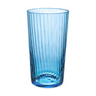 Match Pewter Lando Highball Glass — Aqua Sky, Pleat