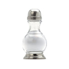 Match Pewter Lucca sugar, salt and pepper shaker, glass body with pewter top