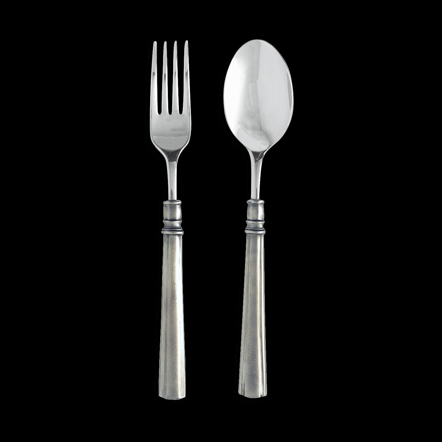 Match Pewter Lucia Serving Fork & Spoon Set — Serving Spoon
