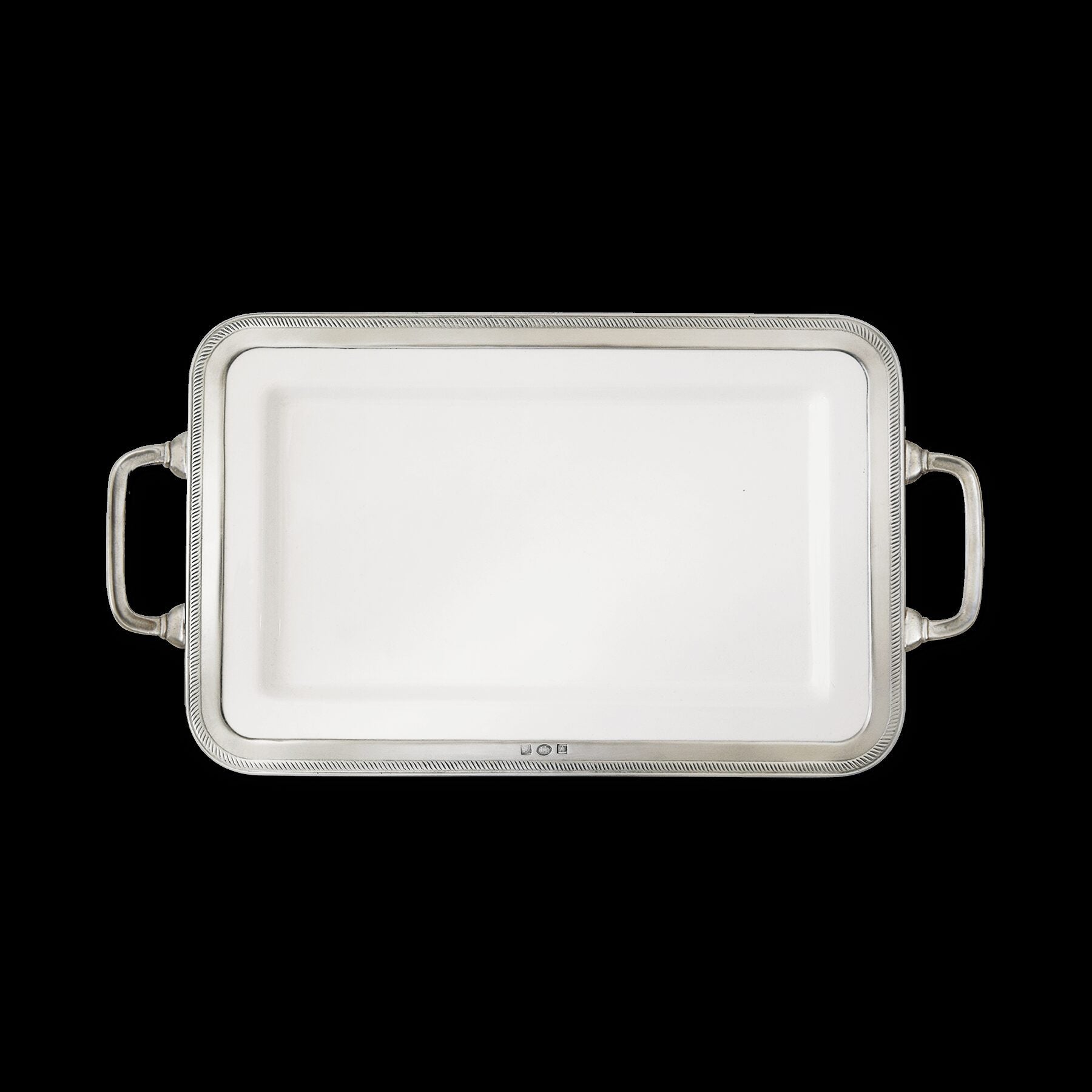 Match Pewter Luisa Rectangular Platter with Handles — Medium