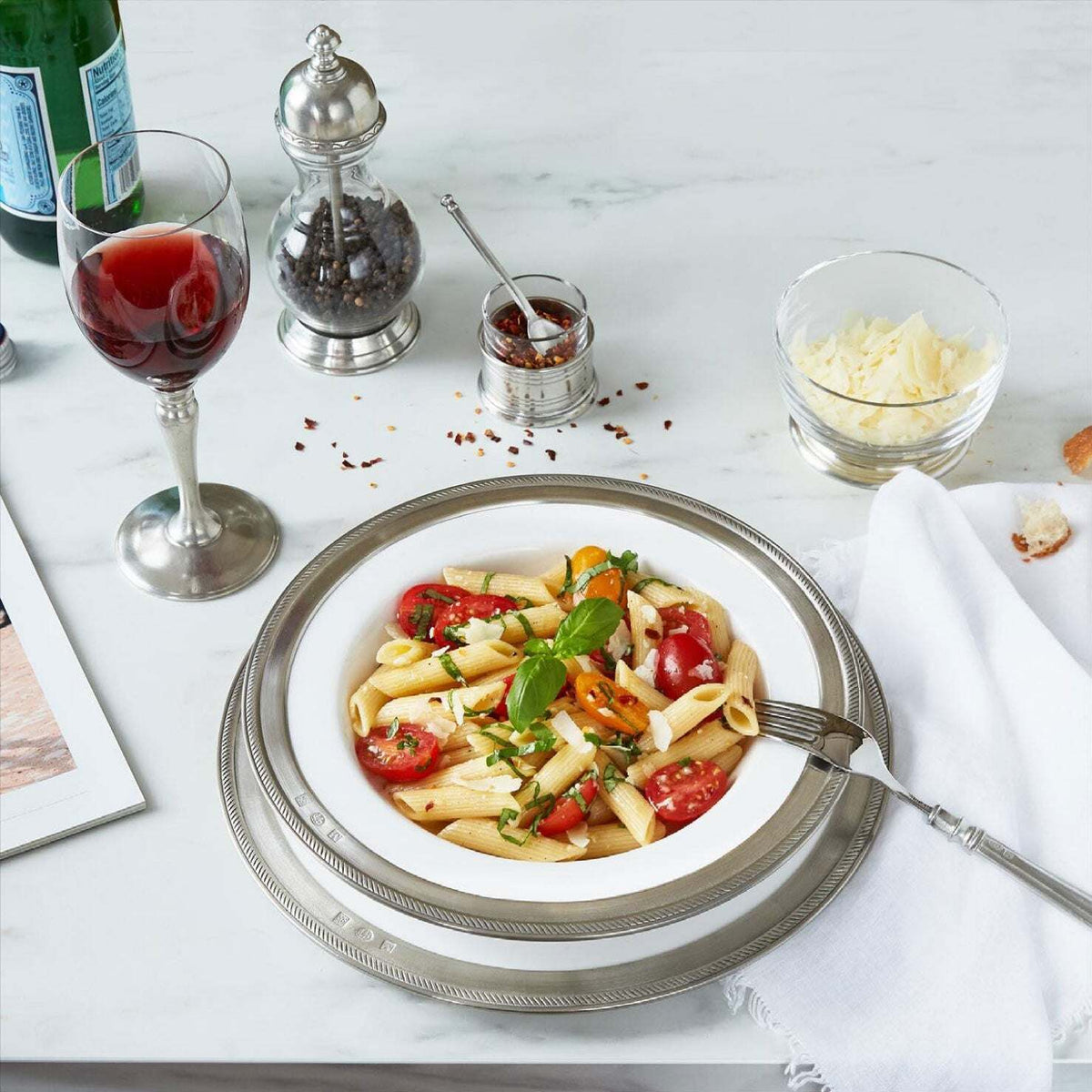 Match Pewter Luisa Soup/Pasta Bowl, alternate view