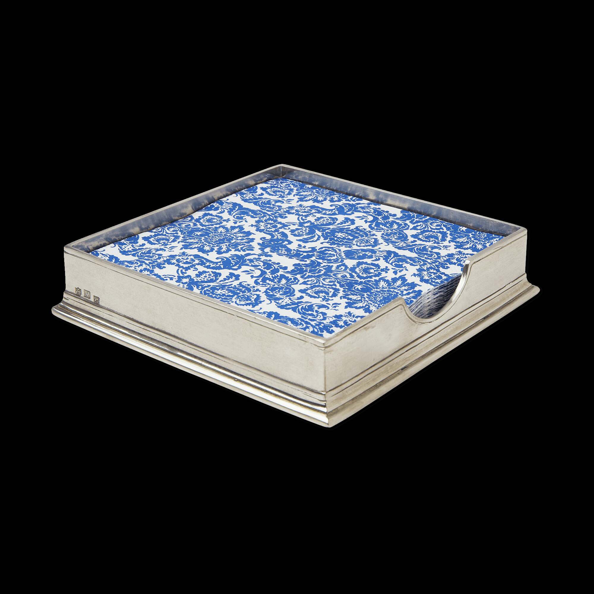 Match Pewter Luncheon Napkin Box Serveware Accessorie — w/ Feather