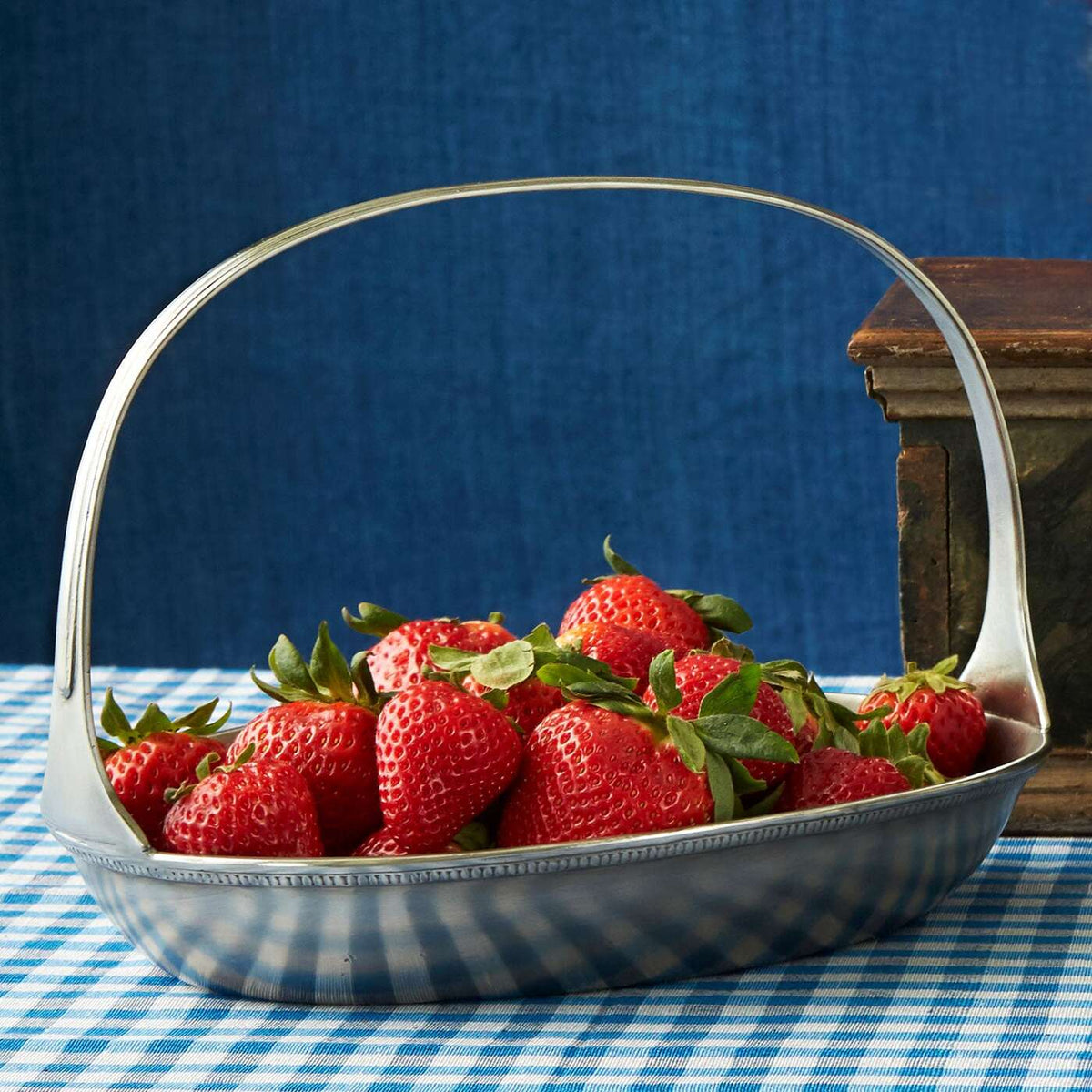 Match Pewter Oval Basket Bowl, alternate view