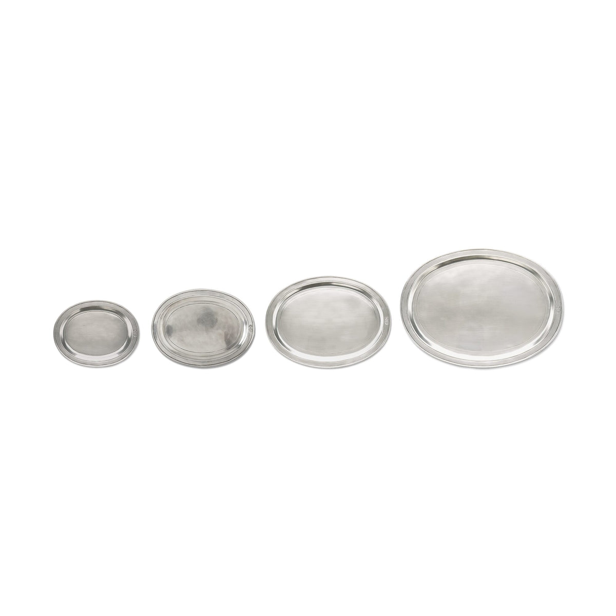 Match Pewter Oval Incised Tray, alternate view