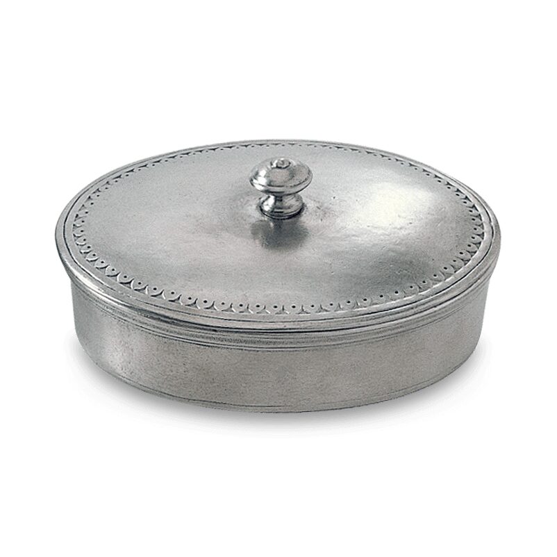 Match Pewter Oval Lidded Box, alternate view