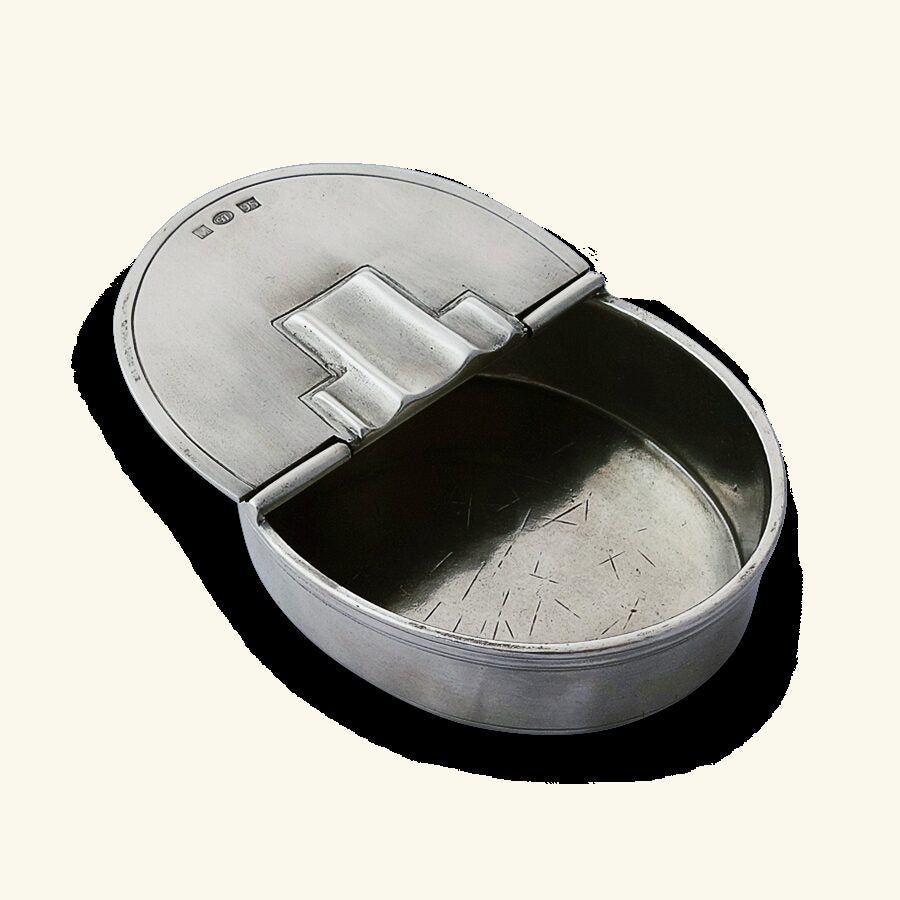 Match Pewter Oval Lidded Cigar Ashtray