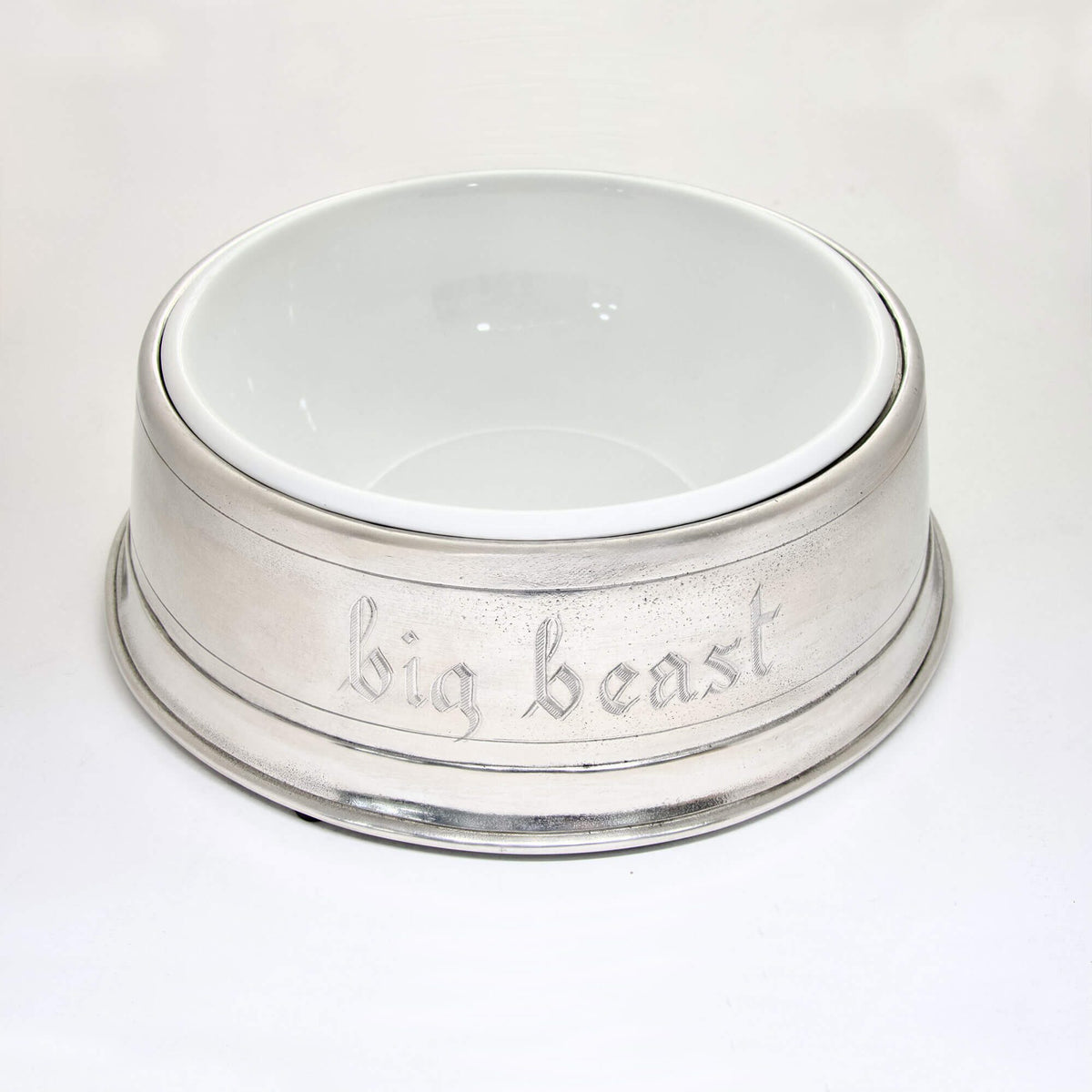 Match Pewter Pet Bowl, alternate view