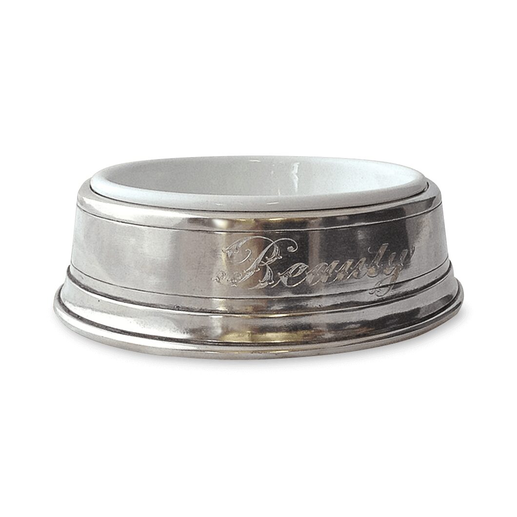 Match Pewter Pet Bowl, alternate view