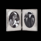 Match Pewter Piemonte Velluto Oval Double Frame — Small